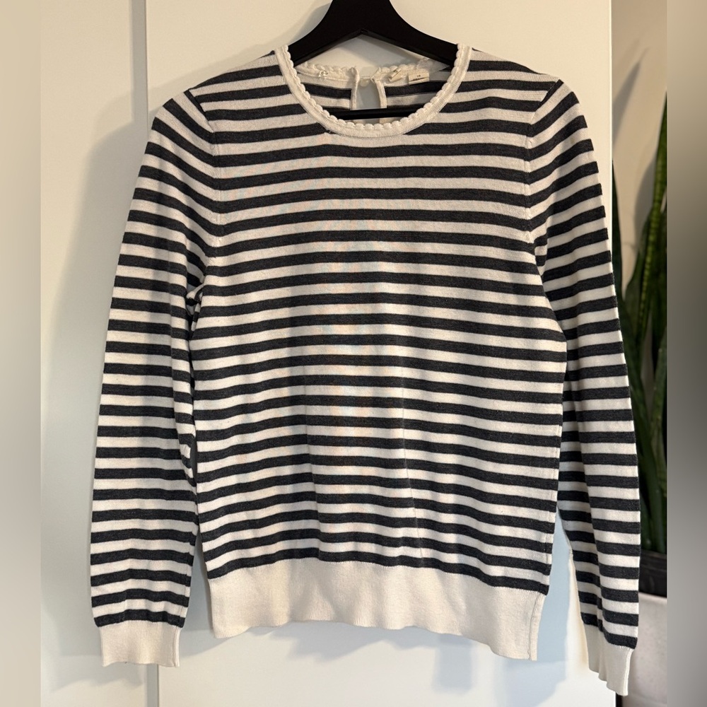Moth Classic Black and White Striped Sweater